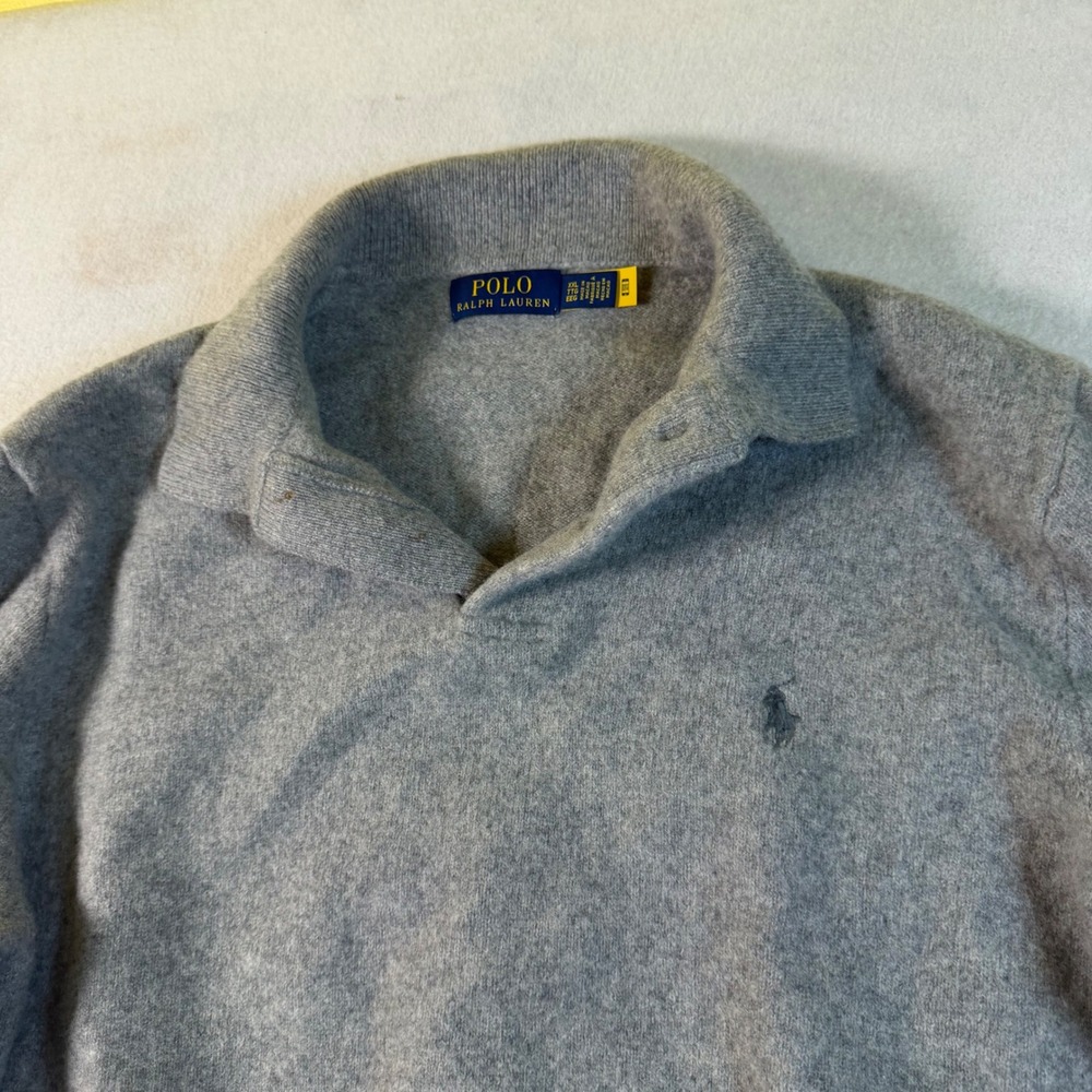 Polo by Ralph Lauren Men's Gray V-Neck Sweater